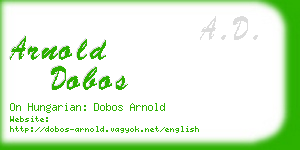 arnold dobos business card